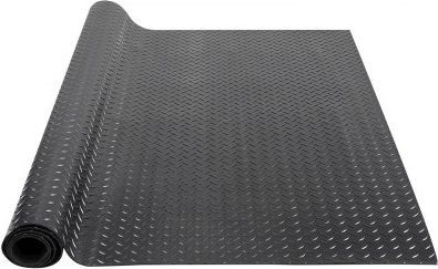VEVOR Gummimatte aus SBR-Gummi in Schwarz mit Noppenstruktur als Antirutschmatte für Garagen, Lagerhallen und Fitnessstudios, B/T: 462,5 x 123,6 cm, Dicke: 0,2 cm - Bild 2