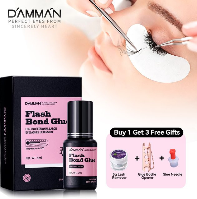 Damman Wimpernkleber für Extensions, 5 ml, schnelltrocknend - Bild 1