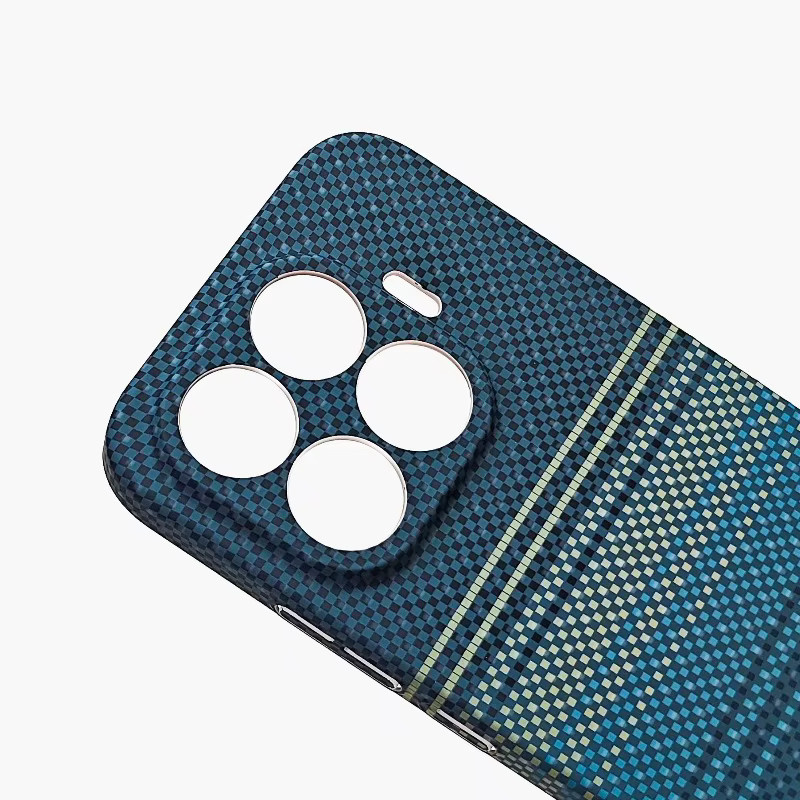 Magnetische Handyhülle für Xiaomi 17T Pro und Mi 17T mit Carbonfaser-Streifenmuster in Blau aus PC-Hartschale - Bild 2
