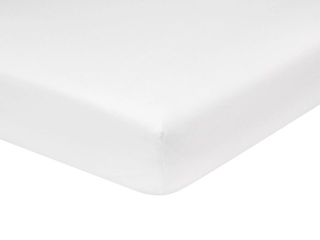 Select Spannbetttuch Jersey aus Baumwolle und Elasthan, Weiß, B/T: 180 x 200 cm - Bild 1