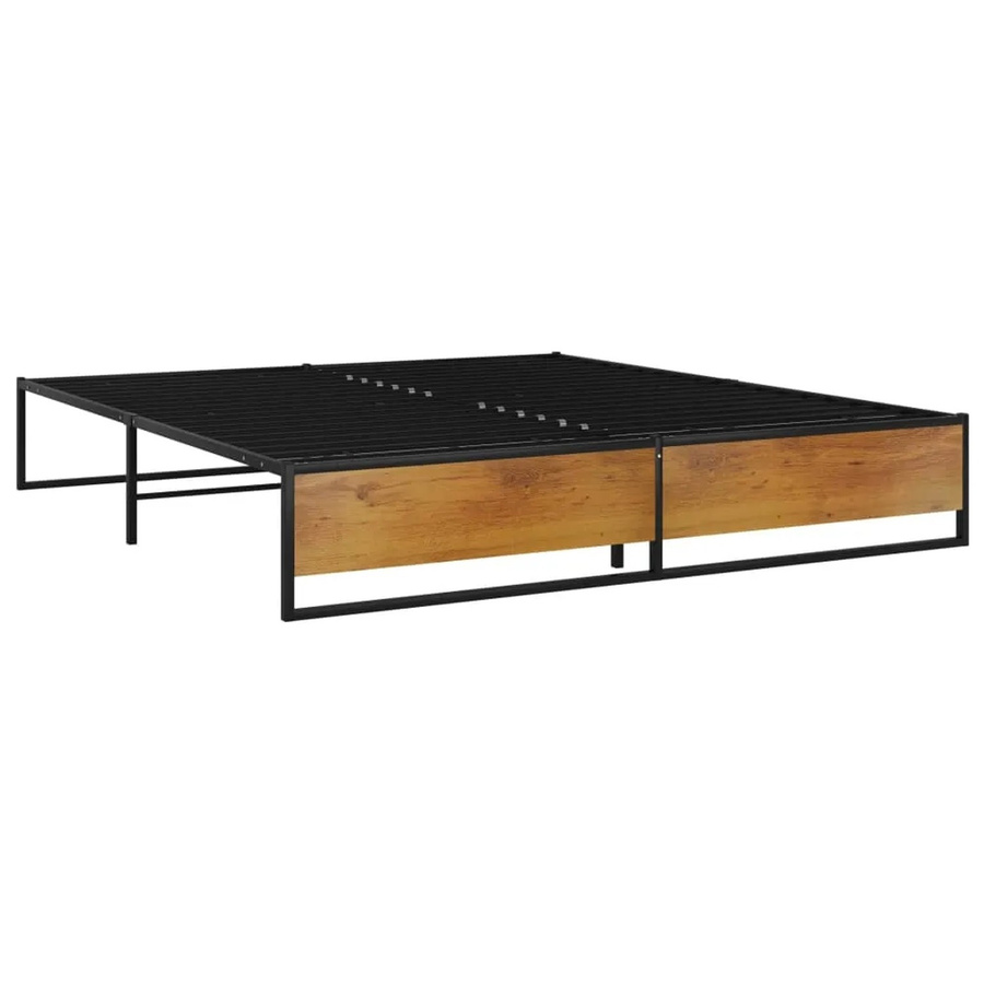 vidaXL Bettgestell aus Metall in Schwarz im Industrial Design B/T/H: 180 x 200 x 184 cm - Bild 2