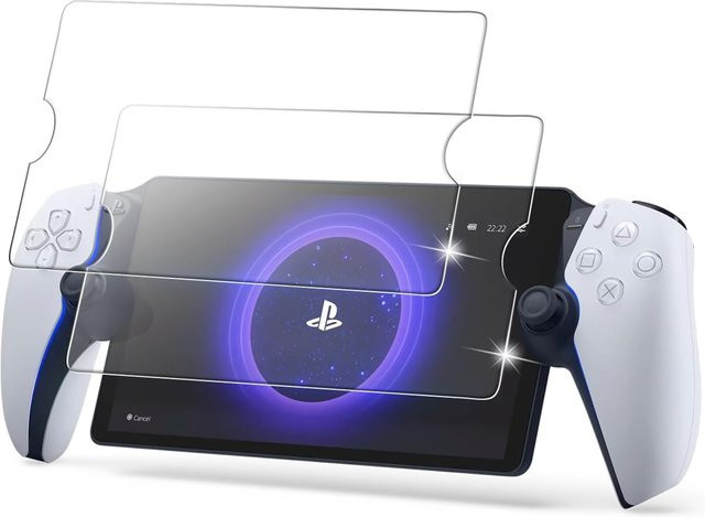 RGeek 2er-Pack Displayschutzfolie aus 9H gehärtetem Glas für PlayStation Portal, transparent, 0,3 mm Dicke - Bild 1