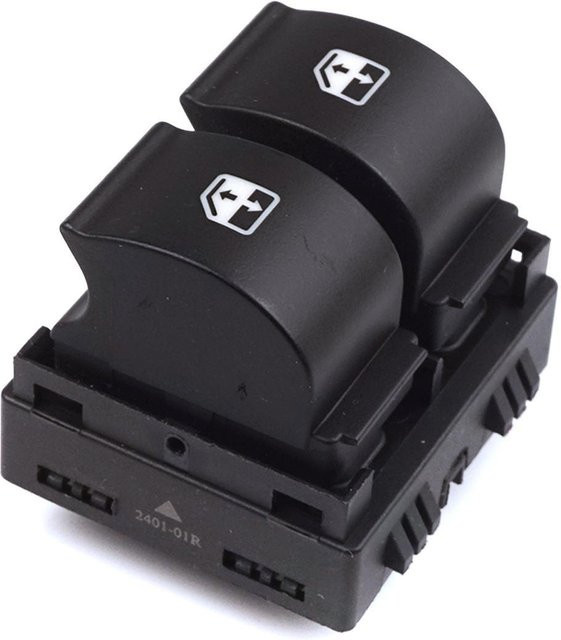 BROSS Elektrischer Fensterheberschalter Vorne Links BDP1026 für Fiat Linea, 2 Tasten, 4 Pin, Schwarz - Bild 1