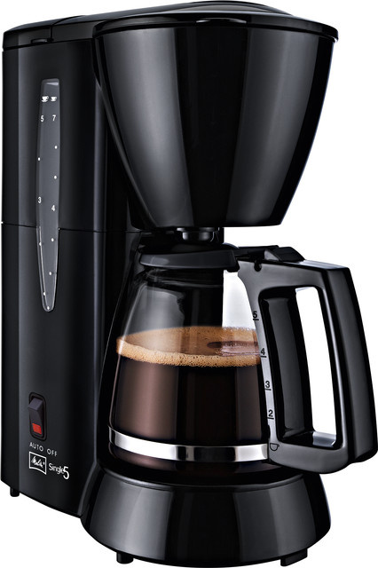 Melitta Single 5 Filterkaffeemaschine Schwarz mit Glaskanne für 5 Tassen - Bild 1