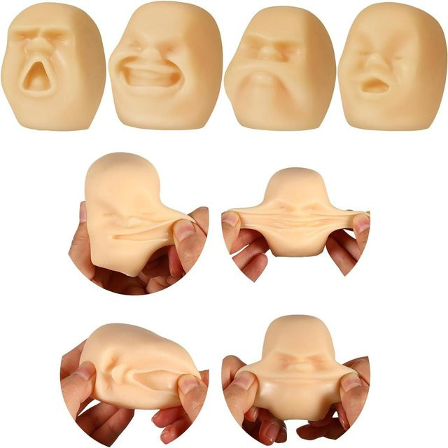 BC Pet Supplies Lustiges menschliches Gesicht Emotion Ball, Fidget Stressabbau Knetball - Bild 1