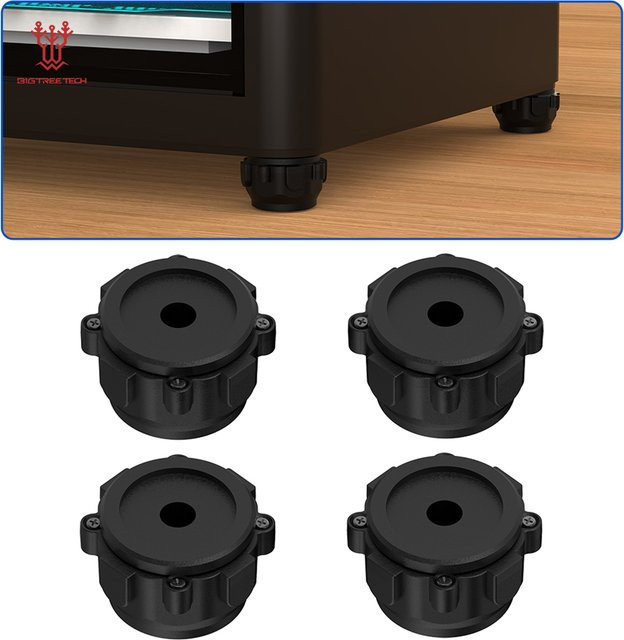 BIGTREETECH Panda Cushion XP Anti-Vibrations-Fußpolster in Schwarz für Bambu Lab P1 P2S X1 X2D und Snapmaker U1 - Bild 1