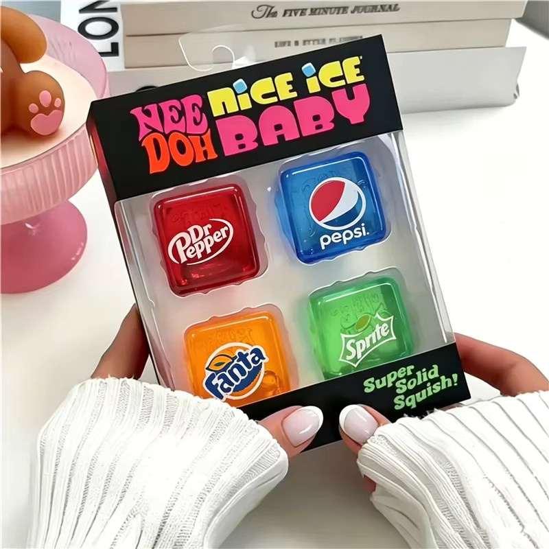 Schylling Needoh Nice Ice Baby, Fidget Stressabbau-Sensorikspielzeug, 4er-Pack - Bild 2