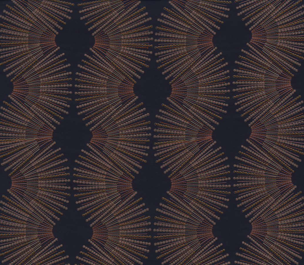 Arte Wallpaper Miro Midnight in Braun mit abstraktem Art Deco Design und Textiloptik - Bild 1