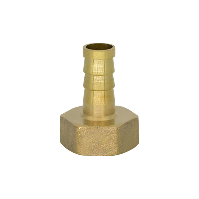 YQBS Messing Schlauchanschluss mit Widerhaken als Winkel-Adapter, Farbe: Gold - Bild 2