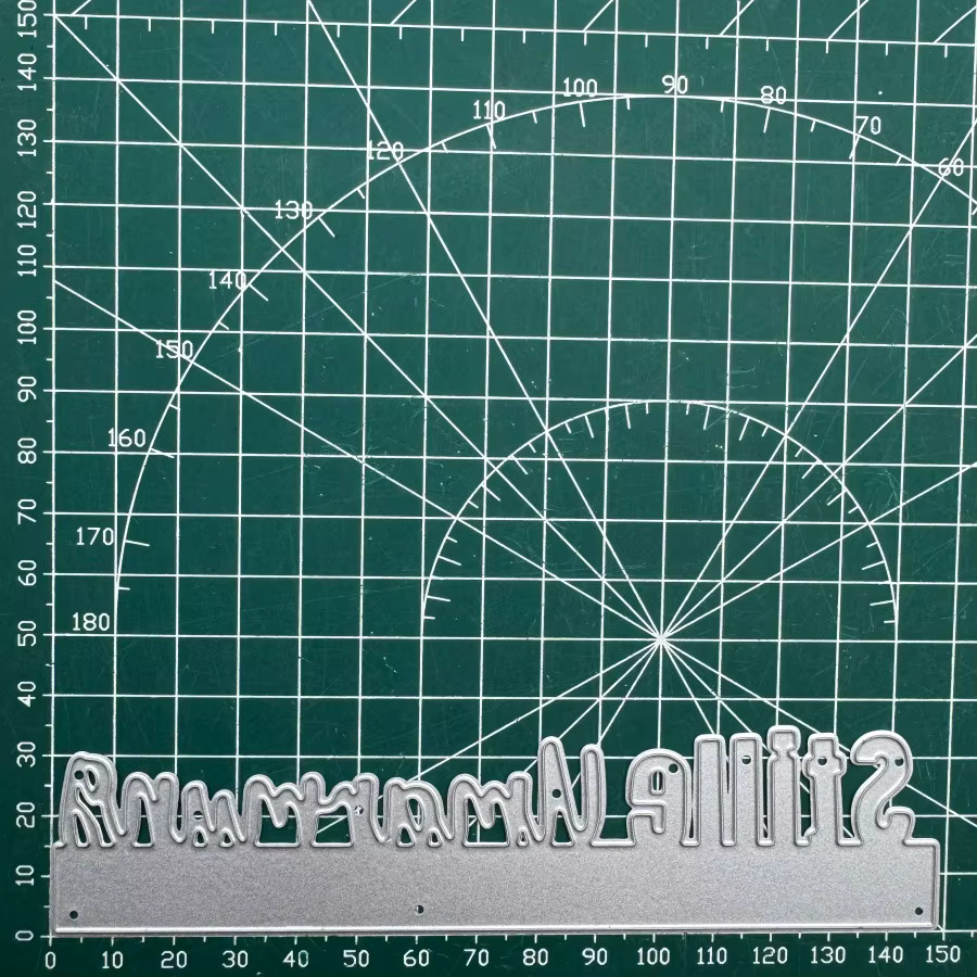 Metall Stanzform Neue deutsche Phrase Brief Silille Umarmung in Silber für DIY Scrapbooking und Kartenherstellung - Bild 3