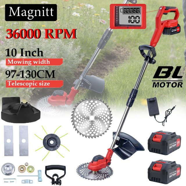 Makita LXT Bürstenloser Akku-Rasenmäher 10 Zoll in Rot für 18V Akkus - Bild 1