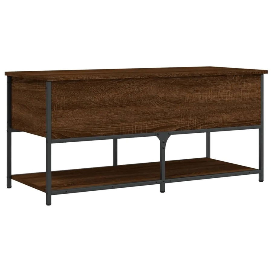 vidaXL Sitzbank mit Stauraum und Schuhregal in Braun, B/T/H: 110 x 42,5 x 47 cm - Bild 2