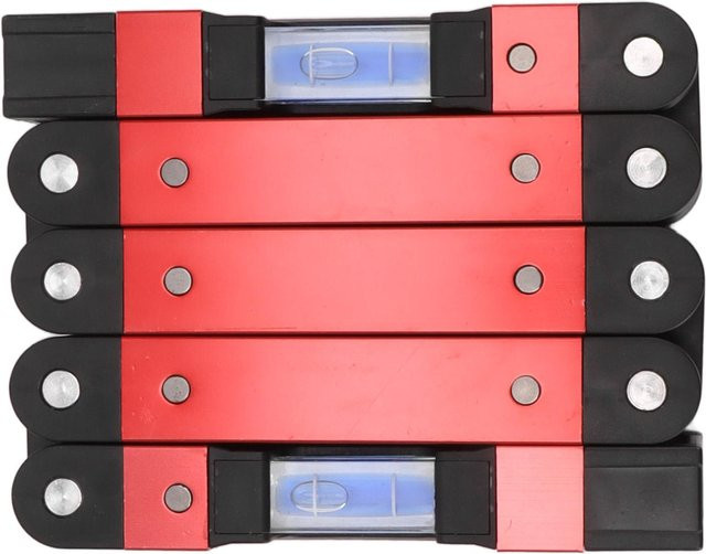 Koogeelife Multifunktionale Faltbare Wasserwaage mit Magnetfunktion in Rot - Bild 1