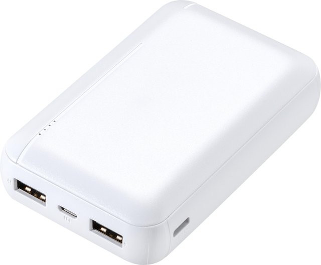 Vivanco Fast Charge Power Bank 10.000mAh mit 10,5W in Weiß (Anschlüsse: Micro-USB, USB-C, USB-A) - Bild 1