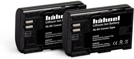 Hähnel Fototechnik HL-E6 2er Set Li-Ion Kamera-Akkus Ersatz für LP-E6, 7.2V, 1650 mAh, Schwarz - Bild 1