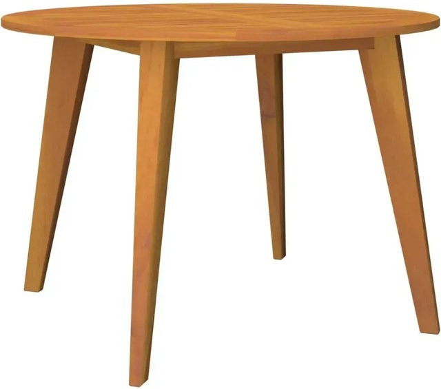 vidaXL Gartentisch aus Akazien-Massivholz in Braun, rund, Durchmesser: 110 cm, Höhe: 75 cm - Bild 1