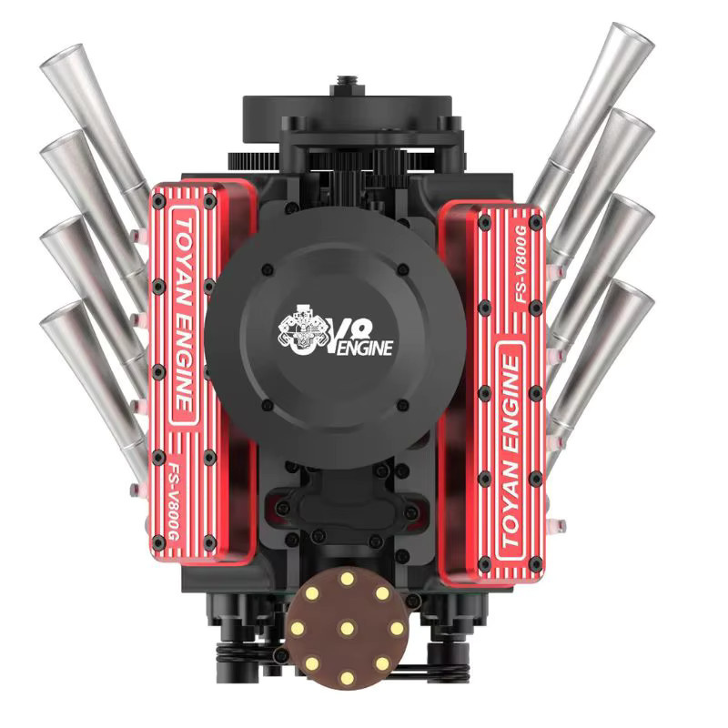 TOYAN Viertakt-V8-Motormodell, Metall, mechanisch, wassergekühlt, Montagemodellbausatz - Bild 3