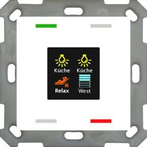 MDT technologies Taster Smart 55 4-fach Farbdisplay in Weiß (flush) BE-TAS5504.01 - Bild 1