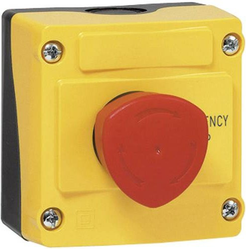BACO LBX10410 Not-Aus-Taster Pilztaster im Gehäuse Gelb 240 V/AC 2.5A 1 Öffner IP66 - Bild 1