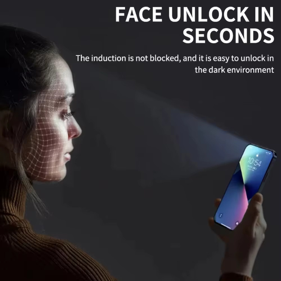 NNBILI Anti-Blaulicht-Displayschutz aus gehärtetem Glas für iPhone 15, 16, 14, 13 und 17 Pro Max, transparent - Bild 5