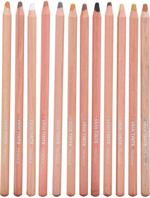 Professionelles Pastellstift Set für Portrait-Zeichnungen und Malerei in Braun und Multicolour - Bild 1