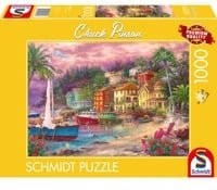 Schmidt Spiele Puzzle Küstenzauber von Chuck Pinson, farbenfrohes Küstenmotiv, 1000 Teile - Bild 1