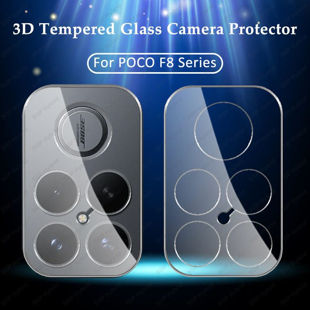 2er-Set Transparenter 3D Kamera-Glasschutz für Xiaomi POCO F8 Ultra und POCO F8 Pro 5G mit 9H Härte und HD-Klarheit - Bild 1