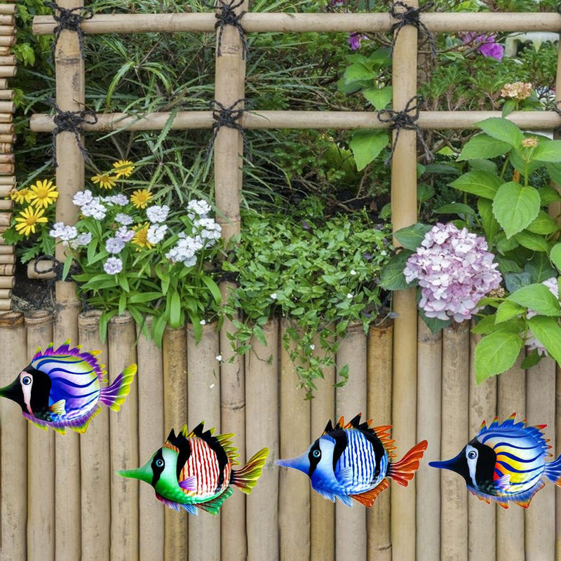CosyHome Buntes Metall-Tier als hängendes Gartenornament für Balkon und Garten - Bild 7