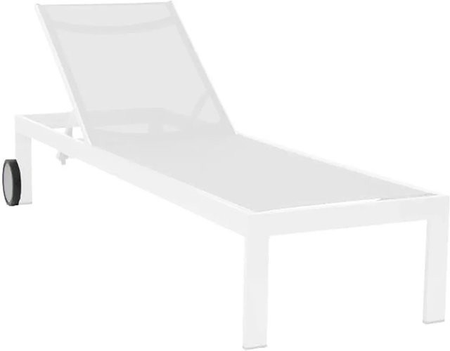 Acamp Klappliege Rimini in Weiss mit Aluminiumgestell und Acatex-Gewebe, B/T/H: 198 x 60 x 35 cm - Bild 1