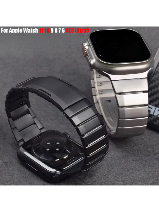 FancyWrist Uhrenarmband Edelstahl, Schwarz, Unisex - Bild 3
