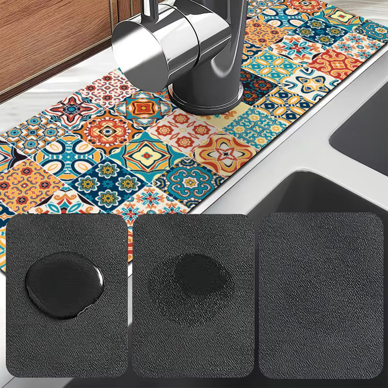 VIKAMA Bohemian Feng Shui Wasserhahnmatte für Küche und Bad in Multicolour - Bild 5