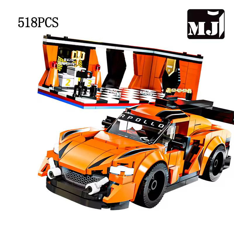 MJ BLOCK City Speed Champion Technisches Auto Sportrennwagen, Bausteine - Bild 3