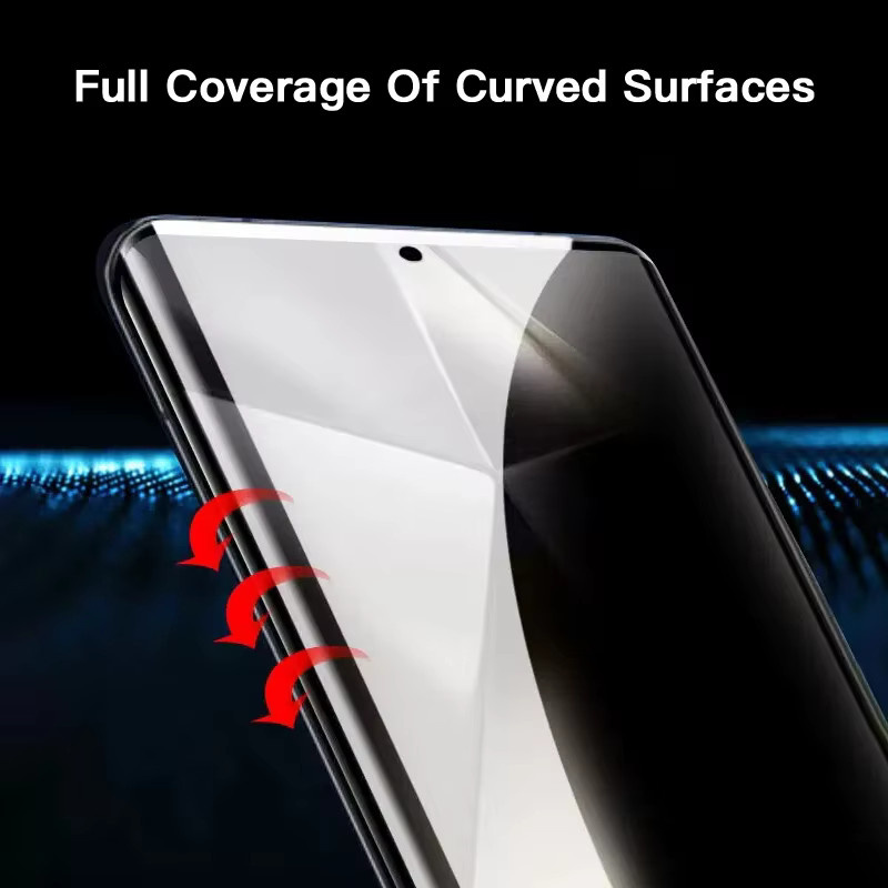 Samsung Galaxy S24 S23 S22 S21 Ultra Anti-Spy Privacy Displayschutzfolie aus UV gehärtetem Glas inklusive Montage Werkzeug - Bild 3