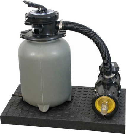 Waterman Sandfilteranlage SF 128 mit 4 m³/h Pumpenleistung, 6-Wege-Ventil und 15 kg Quarzsand in Grau