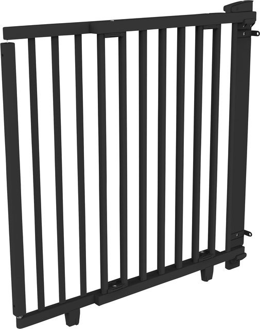 Geuther Türschutzgitter Plus aus Holz in Schwarz, Breite: 78,5-133 cm - Bild 1