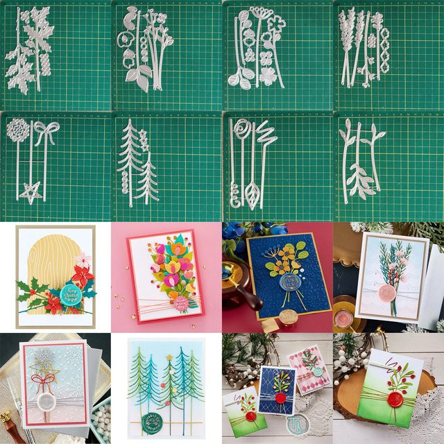 Silberne Metall Stanzformen Blume für DIY Scrapbooking und dekorative Papierkarten-Prägung - Bild 1