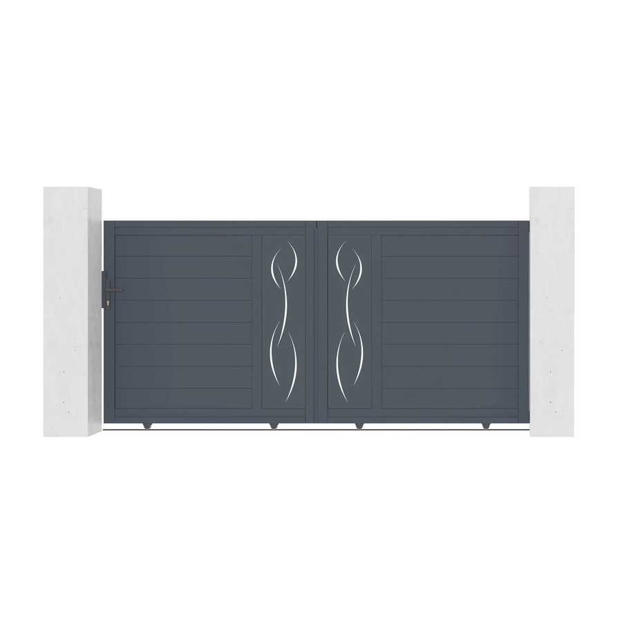 Casanoov Elektrisches Schiebetor Life aus Aluminium in Grau inklusive Schiebetorantrieb Ranger C300, Breite: 300 cm, Höhe: 140 cm - Bild 2