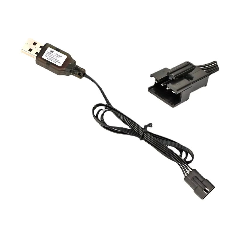 USB Li-Ionen-Ladekabel 7,4V für RC-Spielzeuge, Auto und Boot, Schwarz - Bild 1