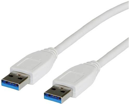 Value USB-Kabel USB 3.2 Gen1 mit USB-A Stecker, 3,00 m, Weiß, Geschirmt - Bild 1