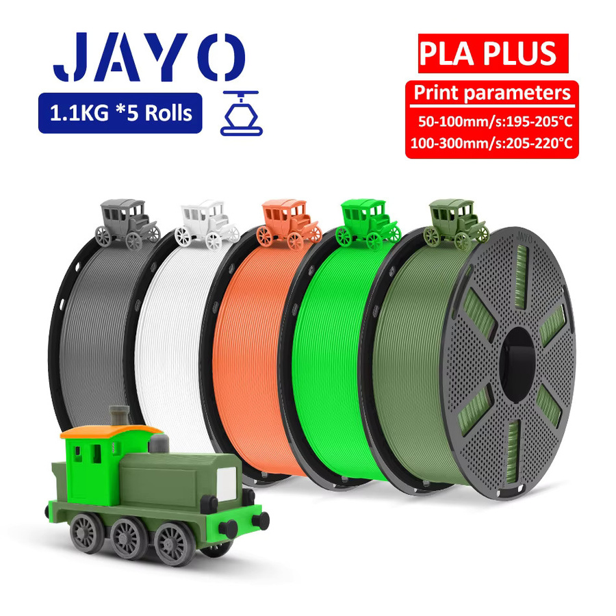 JAYO PLA Plus 3D-Drucker-Filament Set, 5 Rollen mit insgesamt 1,1 kg, robustes FDM-Druckmaterial - Bild 7