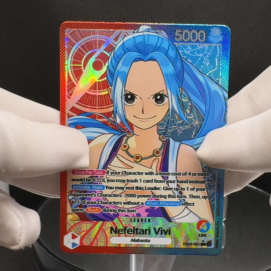 One Piece Bandai EB03-001 Nefeltari Vivi Leader-Karte, Folierte Strukturierte Karte, Englisch - Bild 2