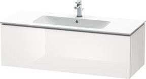Duravit L-Cube Waschtischunterschrank wandhängend in Weiß Hochglanz, B: 122 cm, T: 48,1 cm, H: 40 cm - Bild 1
