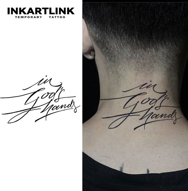INKARTLIN Tattoo-Aufkleber in Gottes Hände, Unisex, wasserfest - Bild 1