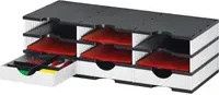 styro Dokumentenablage styrodoc trio mit 9 Fächern in Weiß und Schwarz, B: 33,1 cm, T: 22,3 cm, H: 9,0 cm - Bild 1