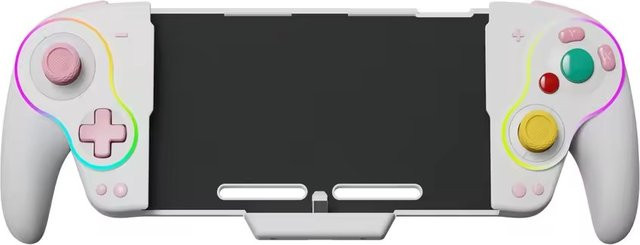 AyeBeau Wired USB Gamepad für Nintendo Switch & OLED, RGB-Beleuchtung, Hall-Effekt Joysticks, Farbe: Weiß - Bild 1