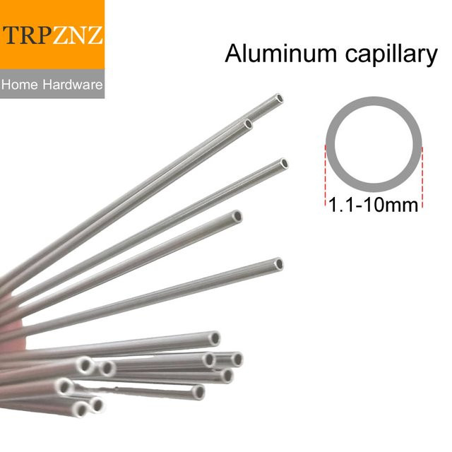 Dünnwandiges Aluminium-Kapillarrohr aus Aluminium 6063 in Silber, gerades Mikrofeinrohr mit verschiedenen Außendurchmessern von 1,1 mm bis 10 mm - Bild 1