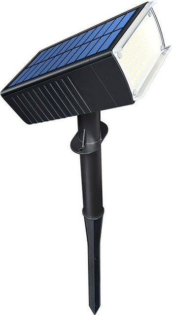 TOMTOP JMS Solar-Gartenleuchten für den Außenbereich mit LED, Erdspießleuchte in Weiß, IP65 wasserdicht mit Dämmerungssensor - Bild 1