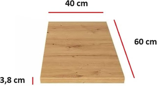 Küchenarbeitsplatte EKO STILO Eiche Artisan in Holzoptik, Breite: 40 cm, Höhe: 3,8 cm - Bild 1