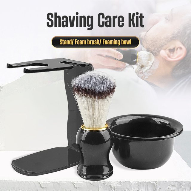 Beards Are Life The TW Beard Park Rasierpinsel-Set für Herren, 3-in-1 mit Standschale - Bild 1