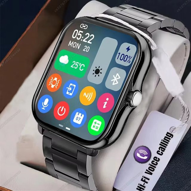 Ola Esporte Smartwatch in Gold mit 1,83 Zoll Display für Anrufbenachrichtigungen, Schlafüberwachung und Aktivitätsverfolgung, kompatibel mit Android und iOS - Bild 1